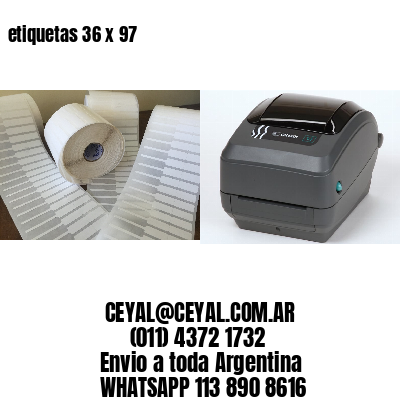 etiquetas 36 x 97