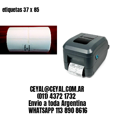 etiquetas 37 x 85