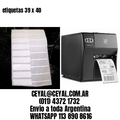 etiquetas 39 x 40