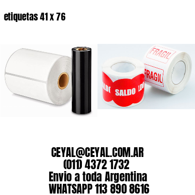etiquetas 41 x 76