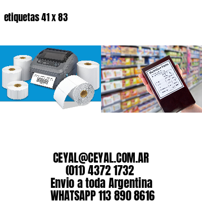 etiquetas 41 x 83
