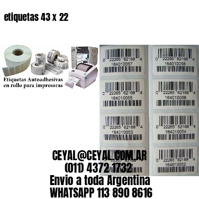 etiquetas 43 x 22