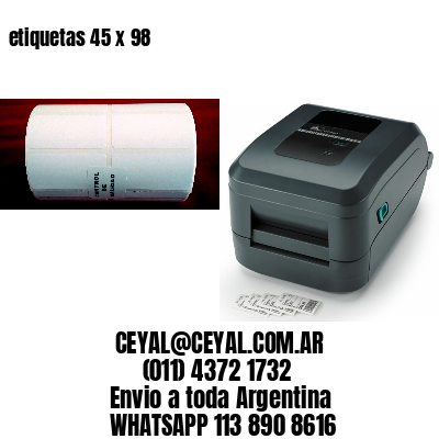 etiquetas 45 x 98