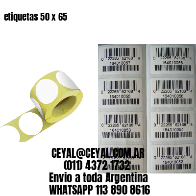 etiquetas 50 x 65