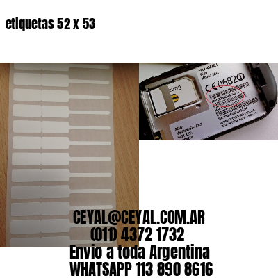 etiquetas 52 x 53