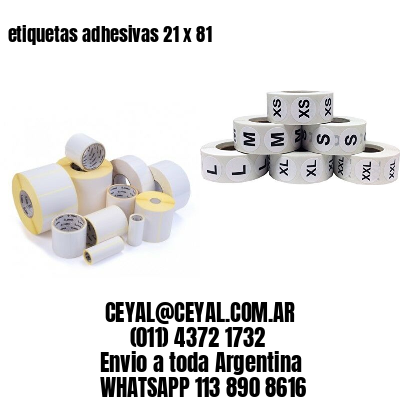 etiquetas adhesivas 21 x 81