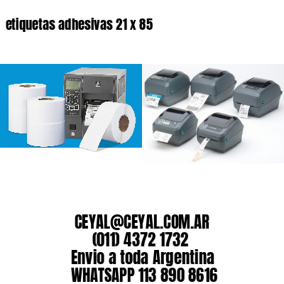 etiquetas adhesivas 21 x 85