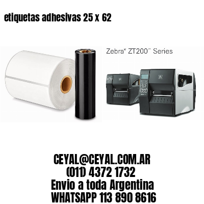 etiquetas adhesivas 25 x 62