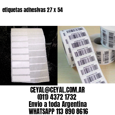 etiquetas adhesivas 27 x 54