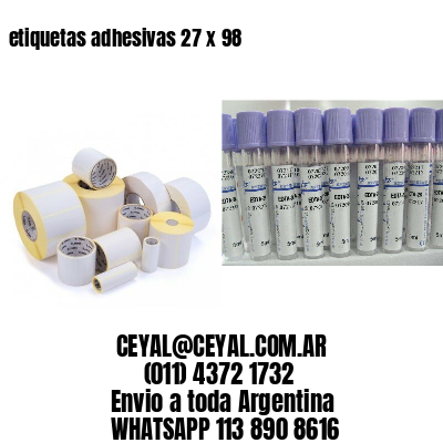 etiquetas adhesivas 27 x 98