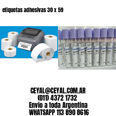 etiquetas adhesivas 30 x 59