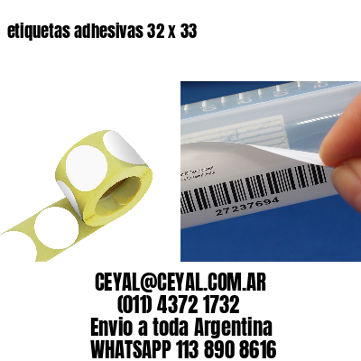 etiquetas adhesivas 32 x 33