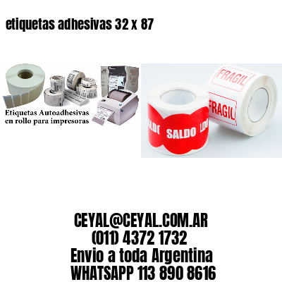 etiquetas adhesivas 32 x 87