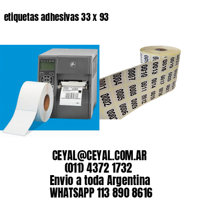 etiquetas adhesivas 33 x 93