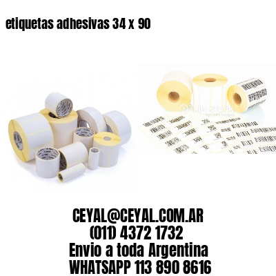 etiquetas adhesivas 34 x 90
