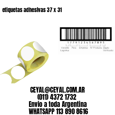 etiquetas adhesivas 37 x 31