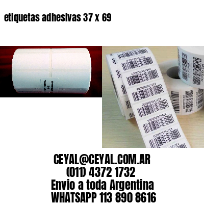 etiquetas adhesivas 37 x 69
