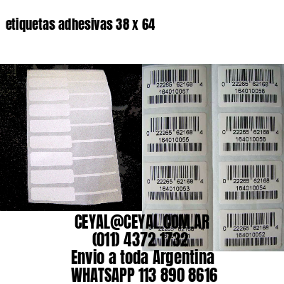 etiquetas adhesivas 38 x 64