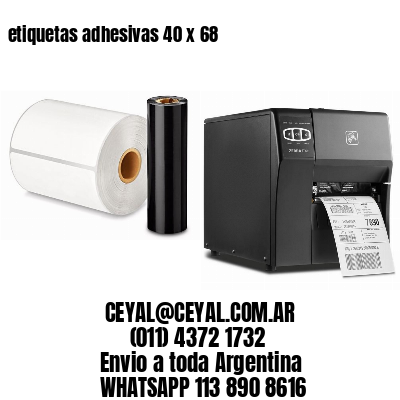 etiquetas adhesivas 40 x 68