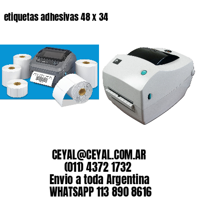 etiquetas adhesivas 48 x 34