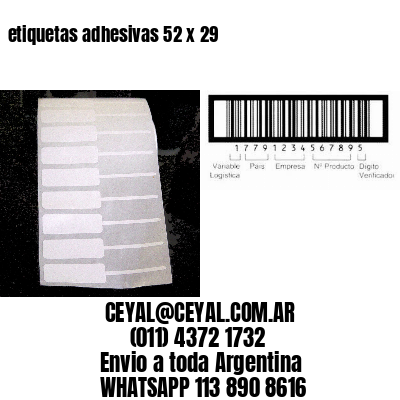 etiquetas adhesivas 52 x 29