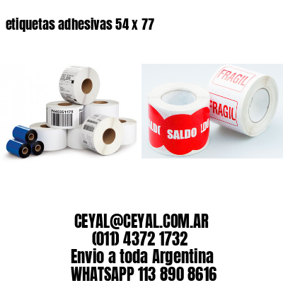 etiquetas adhesivas 54 x 77