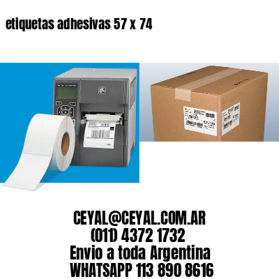 etiquetas adhesivas 57 x 74