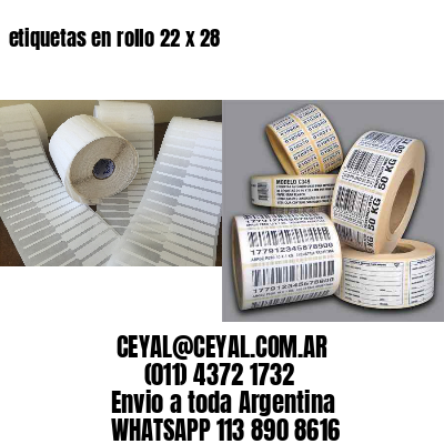 etiquetas en rollo 22 x 28