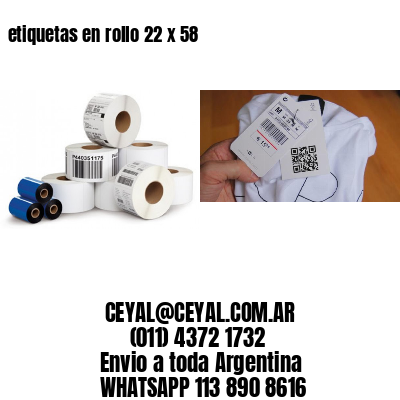 etiquetas en rollo 22 x 58