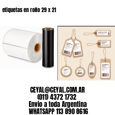etiquetas en rollo 29 x 21