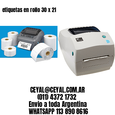 etiquetas en rollo 30 x 21