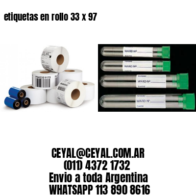 etiquetas en rollo 33 x 97