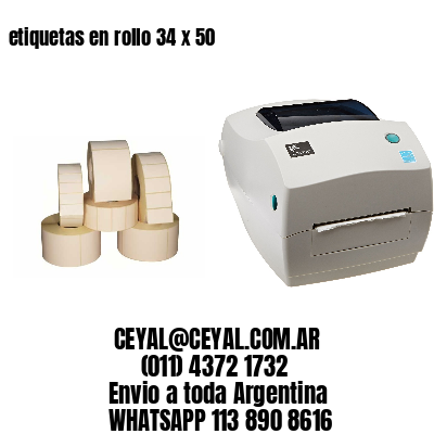 etiquetas en rollo 34 x 50