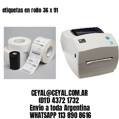 etiquetas en rollo 36 x 91