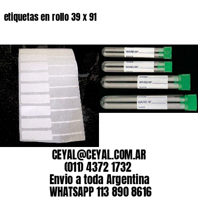 etiquetas en rollo 39 x 91