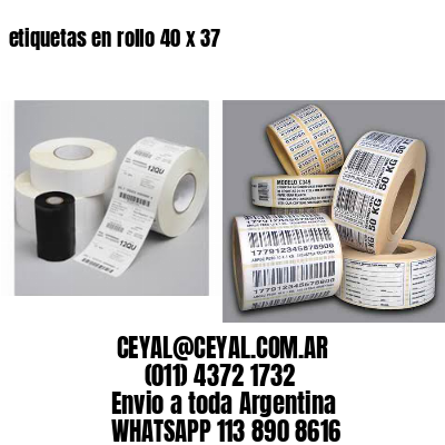 etiquetas en rollo 40 x 37