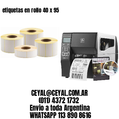 etiquetas en rollo 40 x 95