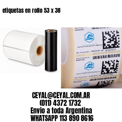 etiquetas en rollo 53 x 38