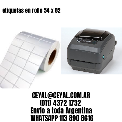 etiquetas en rollo 54 x 82