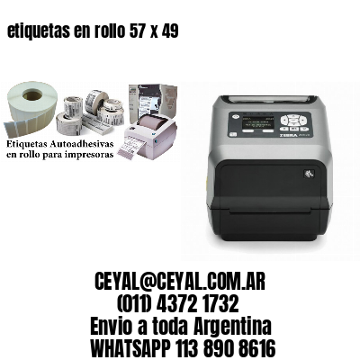 etiquetas en rollo 57 x 49