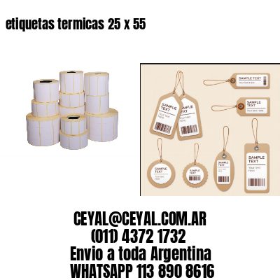 etiquetas termicas 25 x 55