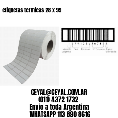 etiquetas termicas 28 x 99