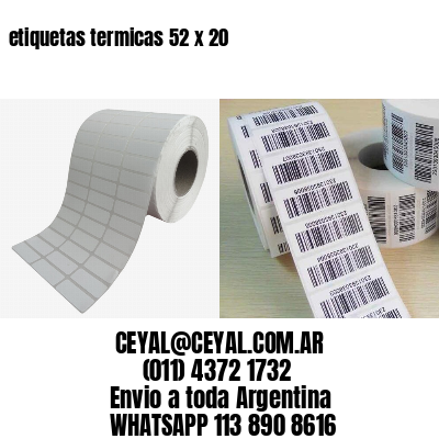 etiquetas termicas 52 x 20