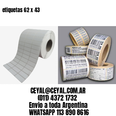 etiquetas 62 x 43