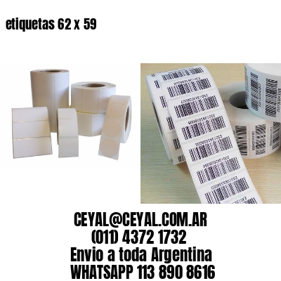 etiquetas 62 x 59