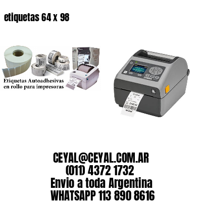 etiquetas 64 x 98