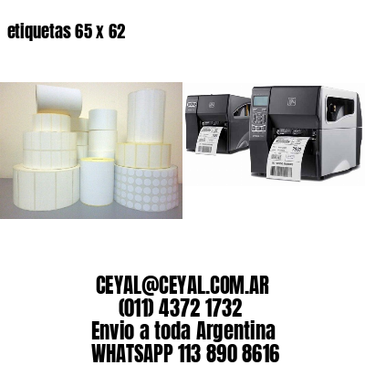 etiquetas 65 x 62