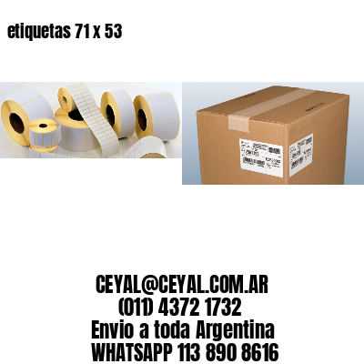 etiquetas 71 x 53