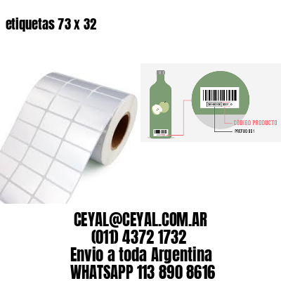etiquetas 73 x 32