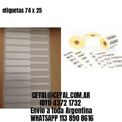 etiquetas 74 x 25